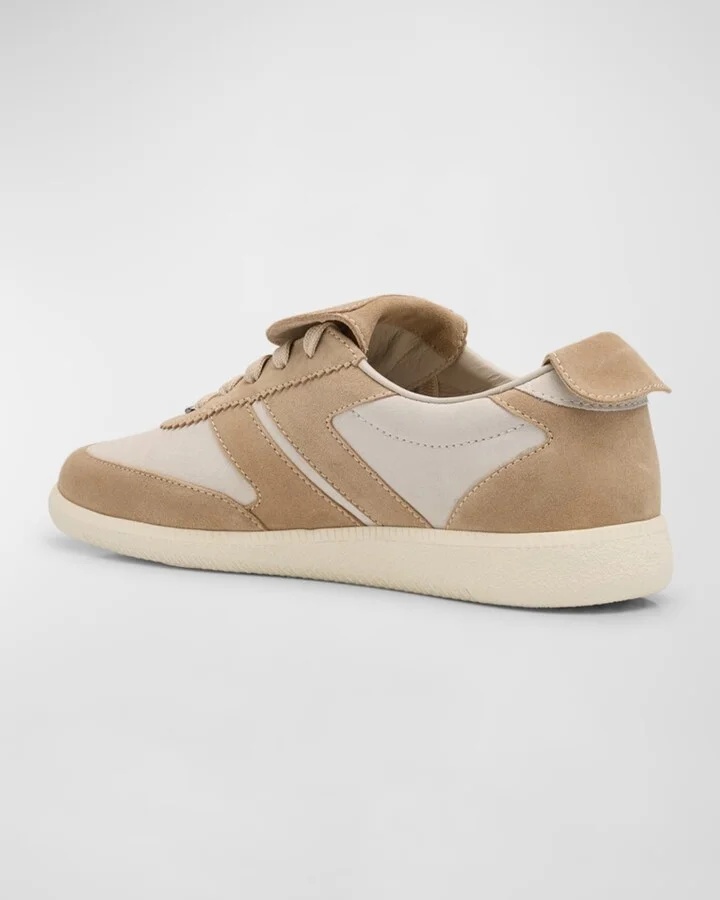 Men's Bicolor Suede Low-Top Sneakers - Image 4