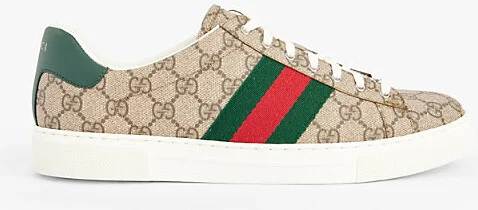 Mens Biege Ebony Ace Gg Canvas Low-Top Trainers Eur 44 / 10 Uk Men