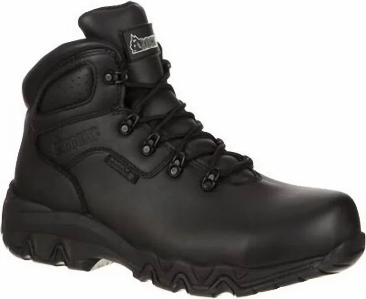 Men's Bigfoot Composite Toe Waterproof Work Boot - Extra Wide In Black