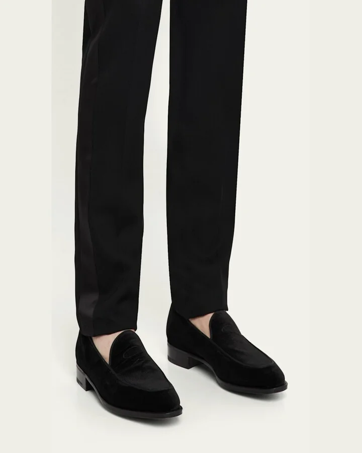 Men's Bill Velvet Penny Loafers - Image 2
