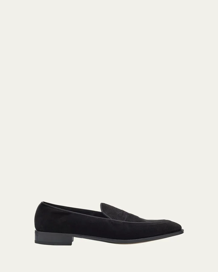 Men's Bill Velvet Penny Loafers