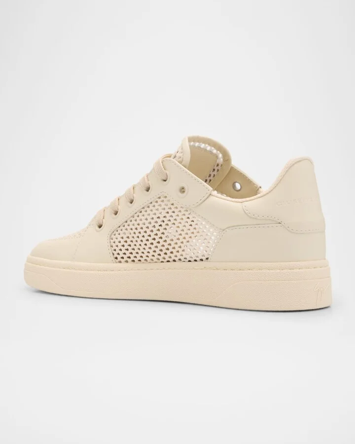 Men's Birel Leather and Mesh Low-Top Sneakers - Image 7