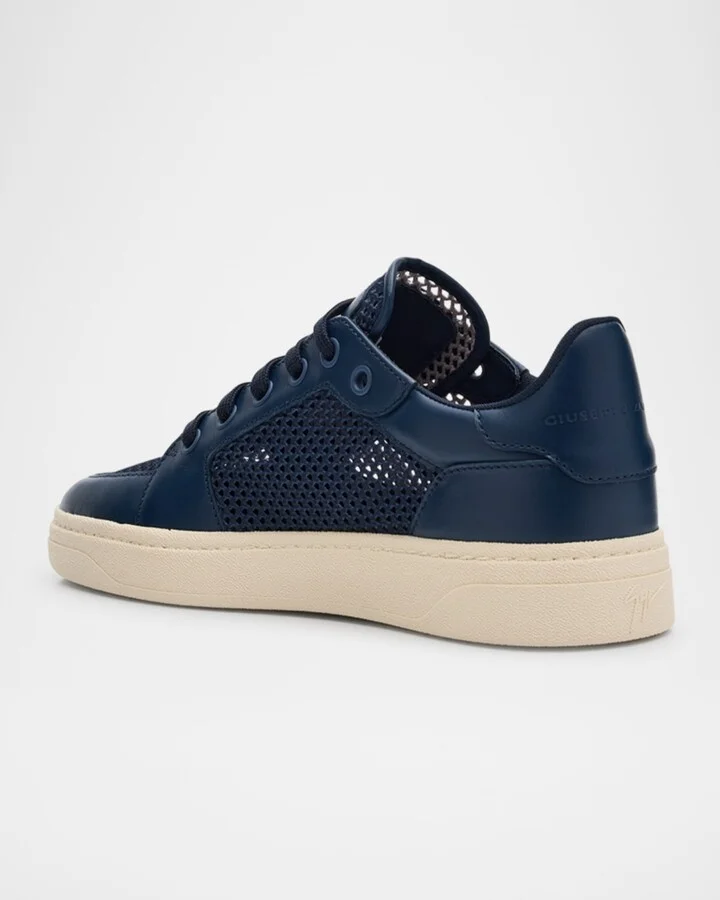 Men's Birel Leather and Mesh Low-Top Sneakers - Image 8