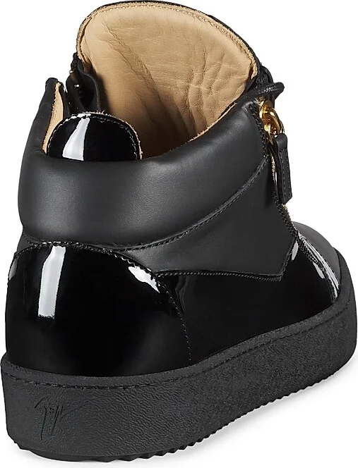 Men's Birel Mid-Top Leather Sneakers - Nero - Size 6 - Image 3