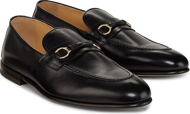 Men's Bit Leather Loafers - Black - Size 9 - Image 2