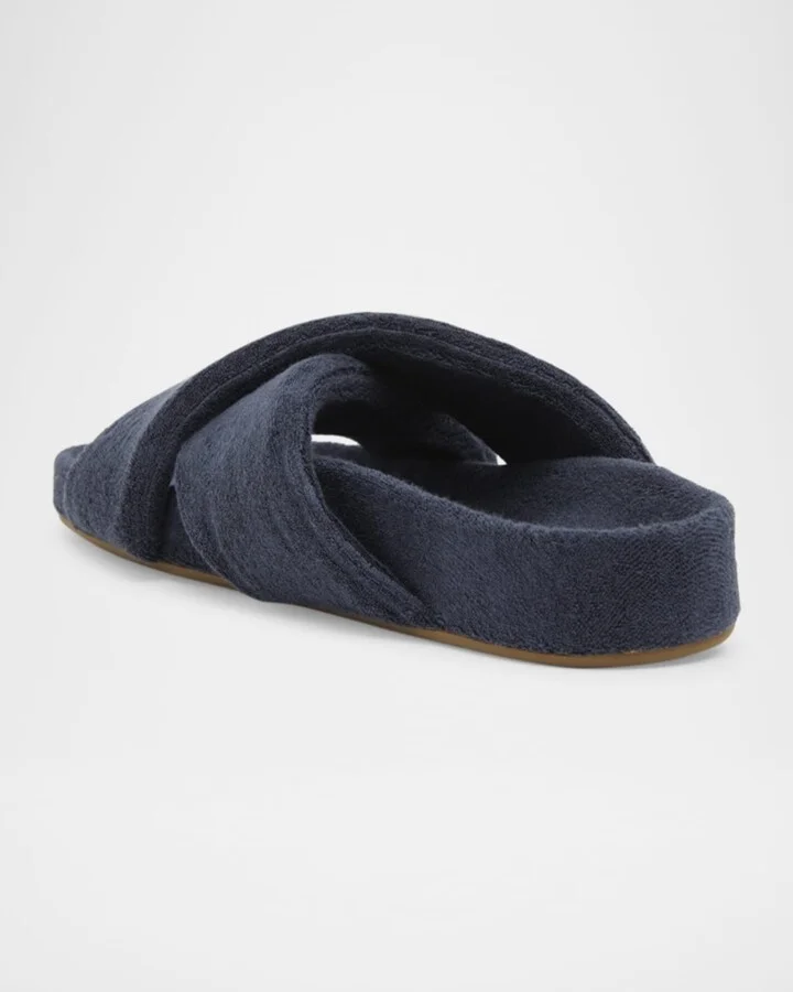 Men's Bizzu Sponge Cotton Criss-Cross Slides - Image 3