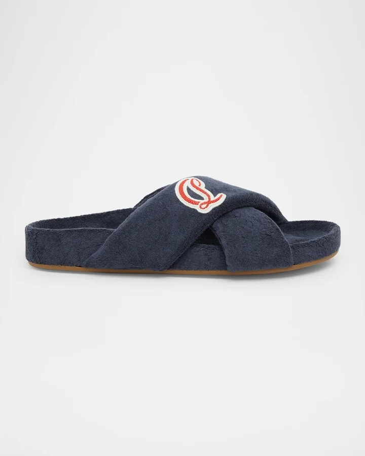 Men's Bizzu Sponge Cotton Criss-Cross Slides