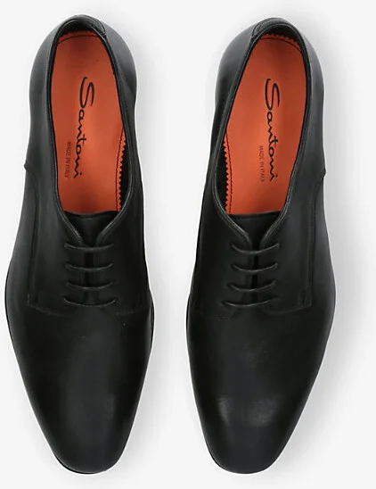 Mens Black Adrian Leather Oxford Shoes Eur 42 / 8 Uk Men - Image 2