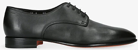 Mens Black Adrian Leather Oxford Shoes Eur 42 / 8 Uk Men