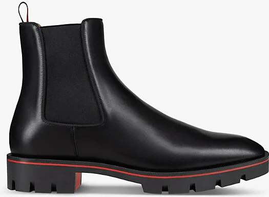 Mens Black Alpinosol Leather Chelsea Boots Eur 45.5 / 11.5 Uk Men