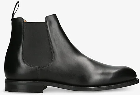 Mens Black Amberley Leather Chelsea Boots Eur 41.5 / 7.5 Uk Men