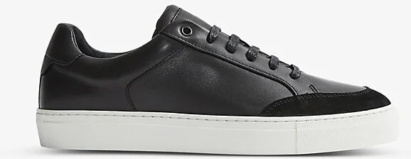Mens Black Ashley Low-Top Leather Trainers Eur 45 / 11 Uk Men