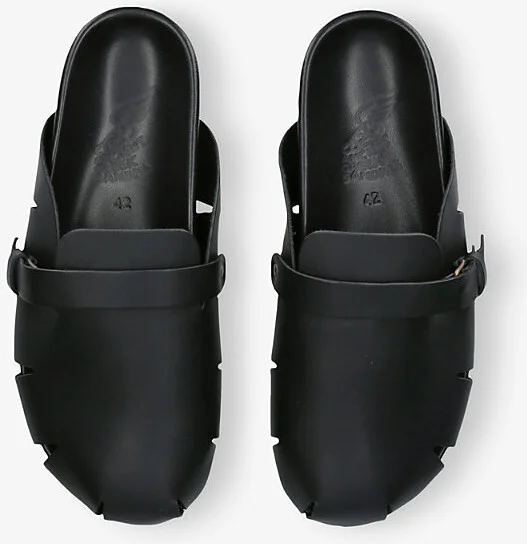 Mens Black Atlas Leather Sandals Eur 41 / 7 Uk Men - Image 2