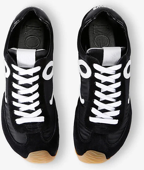 Mens Black Ballet Runner 2.0 Leather and Shell Low-Top Trainers Eur 43 / 9 Uk Men - Image 2