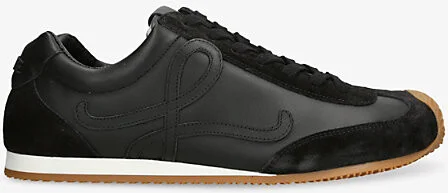 Mens Black Ballet Runner 2.0 Leather Low-Top Trainers Eur 46 / 12 Uk Men