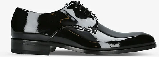 Mens Black Bow Leather Oxford Shoes Eur 45 / 11 Uk Men