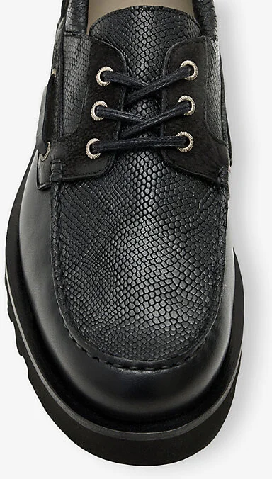 Mens Black/Brown Skiff Leather Loafers Eur 45 / 11 Uk Men - Image 3