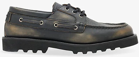Mens Black/Brown Skiff Leather Loafers Eur 45 / 11 Uk Men