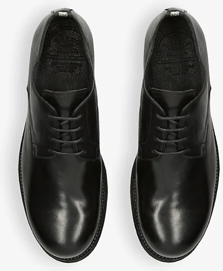 Mens Black Bulla Leather Derby Shoes Eur 46 / 12 Uk Men - Image 2
