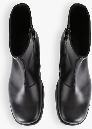 Mens Black Camion Leather Ankle Boots Eur 43 / 9 Uk Men - Image 2
