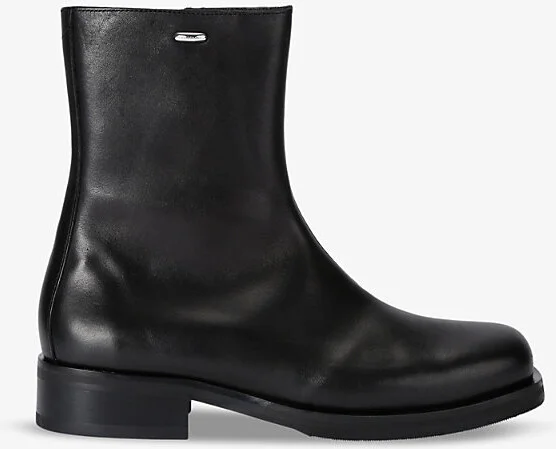 Mens Black Camion Leather Ankle Boots Eur 43 / 9 Uk Men
