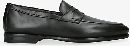 Mens Black Carlo Cashmere and Leather Penny Loafers Eur 43 / 9 Uk Men