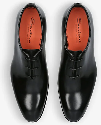 Mens Black Carter Wholecut Leather Oxford Shoes Eur 42.5 / 8.5 Uk Men - Image 2