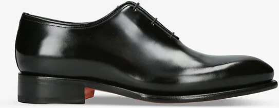 Mens Black Carter Wholecut Leather Oxford Shoes Eur 42.5 / 8.5 Uk Men