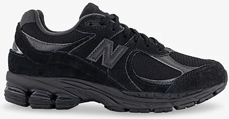 Mens Black Cement 2002 Panelled Low-Top Suede Trainers 12
