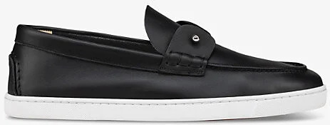 Mens Black Chambeliboat Leather Boat Shoes Eur 43 / 9 Uk Men