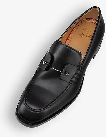 Mens Black Chambelimoc Calf-Leather Derby Shoes Eur 43.5 / 9.5 Uk Men - Image 2