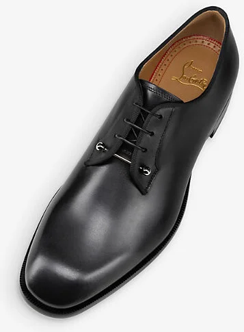 Mens Black Chambeliss Leather Derby Shoes Eur 45 / 11 Uk Men - Image 2