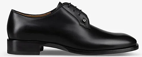 Mens Black Chambeliss Leather Derby Shoes Eur 45 / 11 Uk Men
