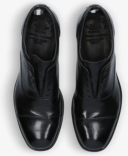 Mens Black Chronicle Leather Derby Shoes Eur 44 / 10 Uk Men - Image 2