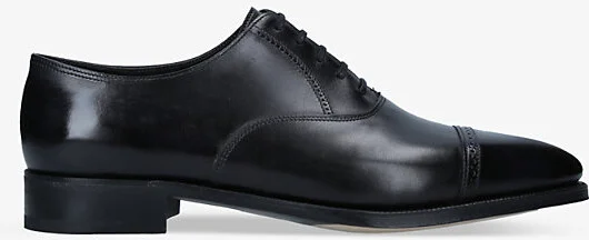 Mens Black City II Leather Oxford Shoes Eur 41 / 7 Uk Men