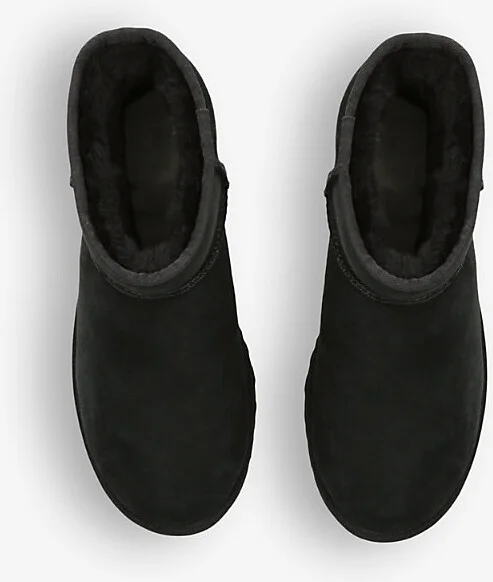 Mens Black Classic Mini Sheepskin Boots Eur 40 / 6 Uk Men - Image 2