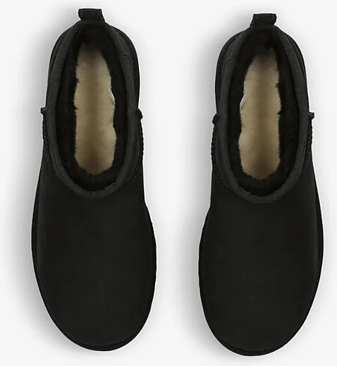 Mens Black Classic Ultra Mini Shearling-Lined Suede Ankle Boots Eur 44 / 10 Uk Men - Image 2