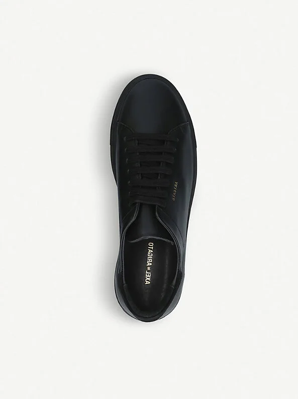 Mens Black Clean 90 Leather and Suede Trainers Eur 42 / 8 Uk Men - Image 2