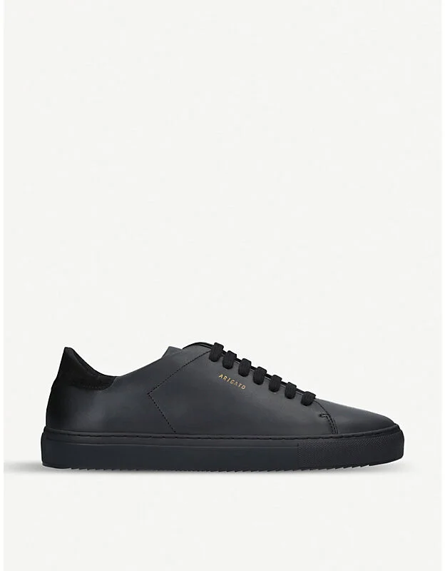 Mens Black Clean 90 Leather and Suede Trainers Eur 42 / 8 Uk Men