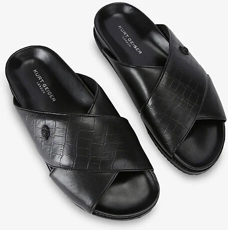 Mens Black/Comb Baron Leather Sandals Eur 42 / 8 Uk Men - Image 2