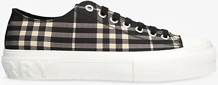 Mens Black/Comb Jack Canvas Low-Top Trainers Eur 42 / 8 Uk Men