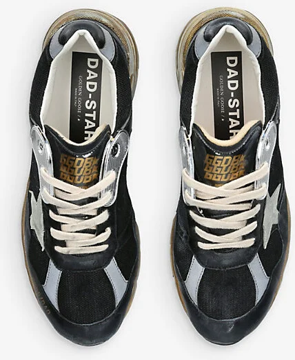 Mens Black/Comb Men's Dad-Star Leather and Mesh Low-Top Trainers Eur 40 / 6 Uk Men - Image 2