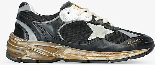 Mens Black/Comb Men's Dad-Star Leather and Mesh Low-Top Trainers Eur 40 / 6 Uk Men