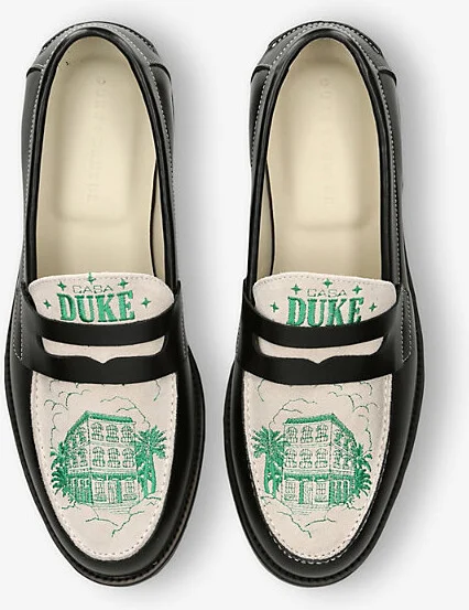 Mens Black/Comb Wilde Duke Hotel Leather Loafers Eur 44 / 10 Uk Men - Image 2