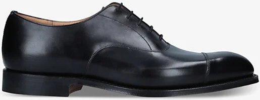 Mens Black Consul Leather Oxford Shoes 5.5