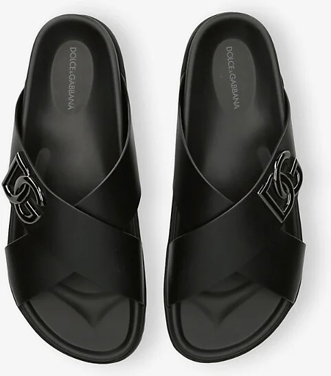 Mens Black Costiera Leather Sandals Eur 43.5 / 9.5 Uk Men - Image 2