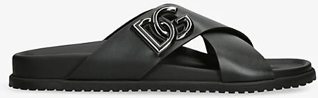 Mens Black Costiera Leather Sandals Eur 43.5 / 9.5 Uk Men
