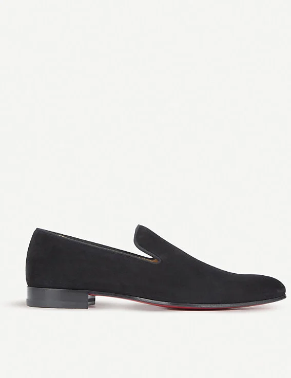 Mens Black Dandelion Suede Loafers Eur 45.5 / 11.5 Uk Men