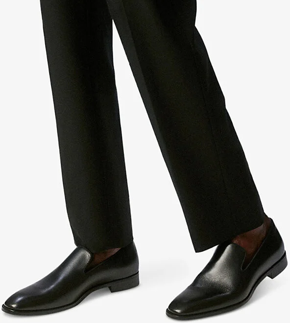 Mens Black Danny Flex Leather Loafers Eur 45 / 11 Uk Men - Image 2