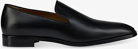 Mens Black Danny Flex Leather Loafers Eur 45 / 11 Uk Men